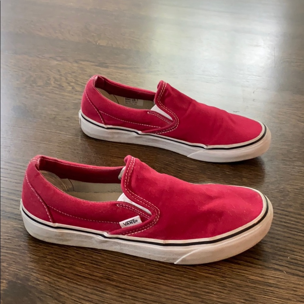 Red Slip On Vans